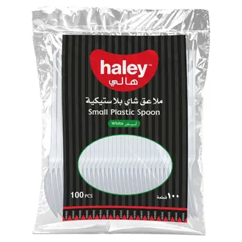هالي ملاعق شاي بلاستيكية 100قطعة
