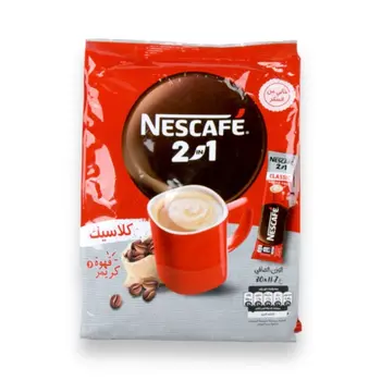 نسكافيه قهوة ٢في١ سريعة التحضير كلاسيك خالية من السكر ٣٠× ١١.٧جرام
