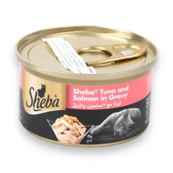 شيبا تونة وسلمون بالمرق طعام قطط ٨٥جرام