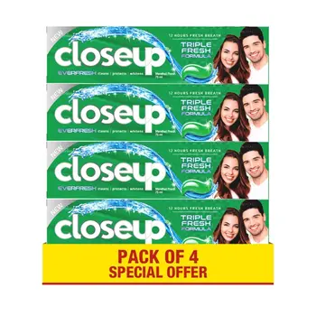 كلوس أب معجون أسنان منثول عبوة ترويجية 4×75مل