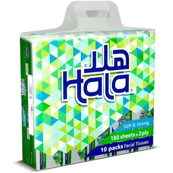 هلا مناديل وجه 10 × 160 قطعة
