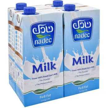 Nadec Full Fat Long Life Milk 4x1L
