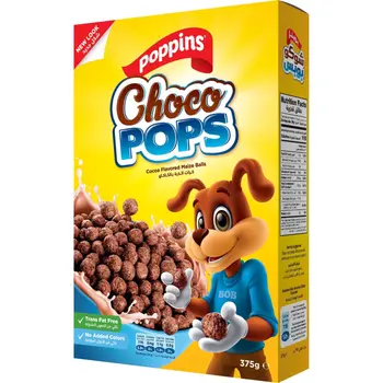 Poppins Choco Pops Cocoa Flavored Maize Balls 375g
