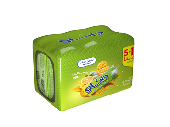 داناو حليب بالبربتقال و المناجو 6×180مل