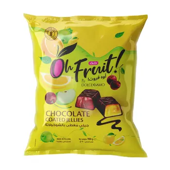 لولو جيلي أو فروت شوكولاتة مغطى بالجيلي 900جرام