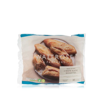 Waitrose Partners White Rustic Baguettes 4x520g