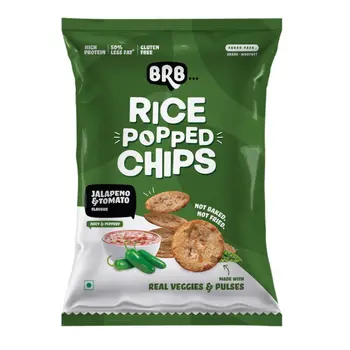 BRB Jalapeno & Tomato Rice Popped Chips 48g