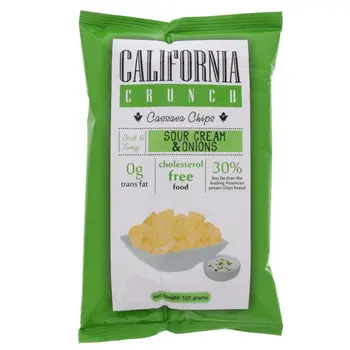 California Crunch Sour Cream & Onion Cassava Chips 120g