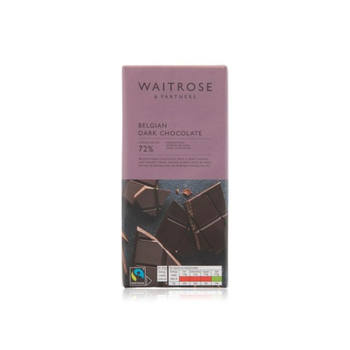 Waitrose Fairtrade Belgian Dark Chocolate 180g