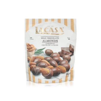 لاكاسا لوز مغطّى بالشوكولاتة بالحليب 125جرام
