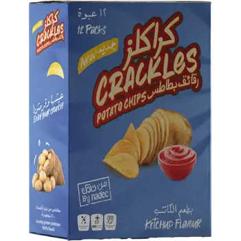 نادك كراكليز رقائق بطاطس بطعم الكاتشب 12×21جرام