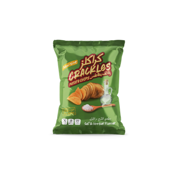 نادك كراكليز رقائق بطاطس بطعم الملح والخل 21جرام