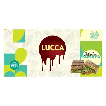 Lucca Pistachio Kunafa Chocolate Bar 170g