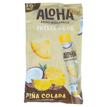 Aloha Piña Colada Fruit Mocktail Freeze Pops 10x50ml