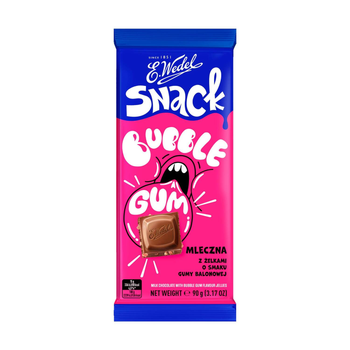 إي. ويدل شوكولاتة الحليب بعلكة الفقاعات 90جرام