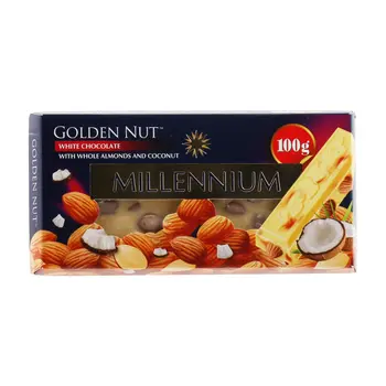 Golden Nut Millennium White Chocolate Almonds 100g