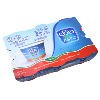 نادك زبادي طازج قليل الدسم 6×17جرام