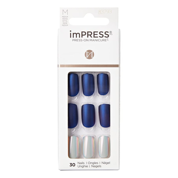 Kiss imPRESS Blue Nail Set 30 Pieces