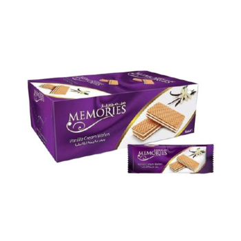 ميموريز ويفر بكريمة الفانيليا 25 جرام × 20 حبة