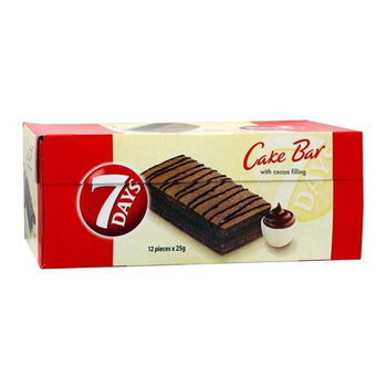 7 Days Chocolate Cake Bar with Cocoa Filling 12x25g