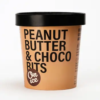 أون آيس ايس كريم زبدة الفول السوداني وقطع الشوكولاتة 473مل