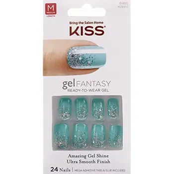 KISS gelFANTASY Painted Veil Gel Nails 24 Pieces