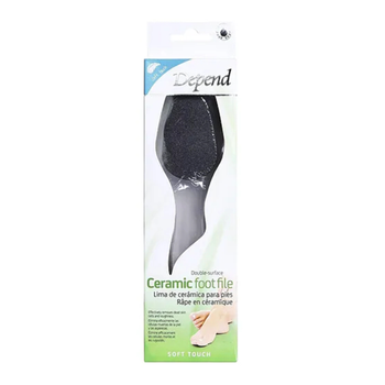 Depend Double-Surface Ceramic Foot File Black