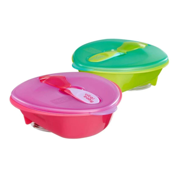 Vital Baby Nourish Power Suction Bowl Pink/Green