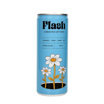فلاش بلومشروب الغازي بنكهة البابونج والزنجبيل والليمون والنعناع 250مل