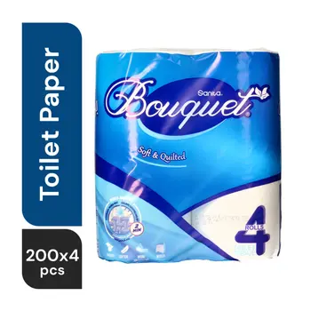 سانيتا بوكيه ورق حمام طبقتين × 200 ورقة × 4 رول