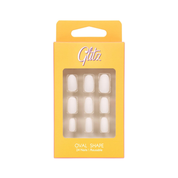 جليتز أظافر صناعية اوفال 8 أبيض 1عبوة