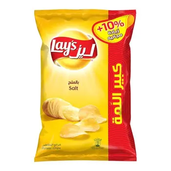 ليز رقائق البطاطس بالملح 165جرام