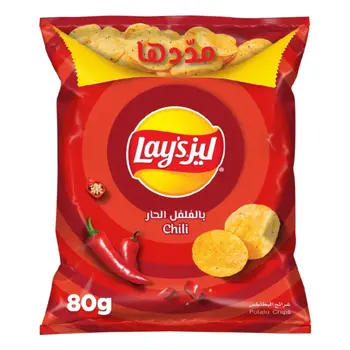 ليز شيبس بالفلفل حار 80جرام