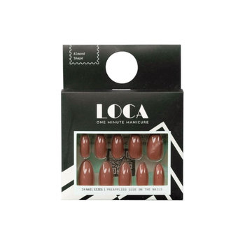 لوكا اظافر صناعية شكل لوزي 23 ديب بينك 1قطعة