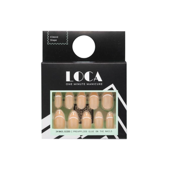 Luca One Minute Manicure Almond Nails Nude White