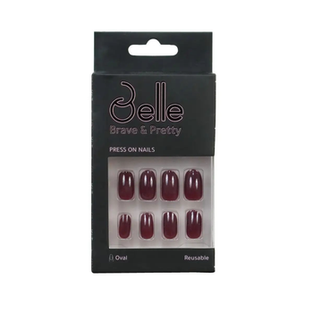 بريف آند بريتي أظافر صناعية الشكل البيضاوي 24قطعة