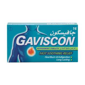 Gaviscon Peppermint Tablets 16 Count