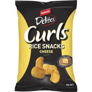 Dlites Fantastic Cheese Curls Rice Snacks 80g