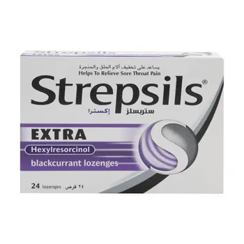 Strepsils Extra Blackcurrant Lozenges 24 Pieces