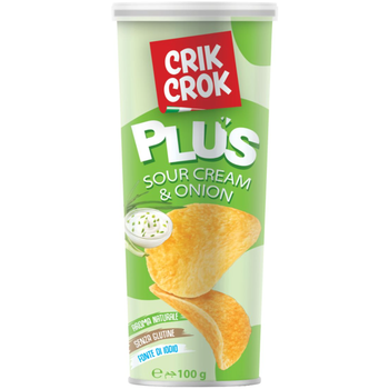 Crik Crok Plus Sour Cream & Onion Chips 100g