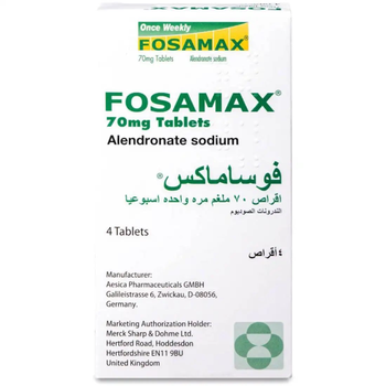 Fosamax Alendronate Sodium Tablets 70mg 4 Count