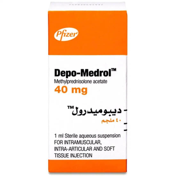 Pfizer Depo-Medrol Methylprednisolone Acetate 40mg/40ml