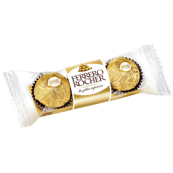 Ferrero Rocher Fine Hazelnut Milk Chocolates, 3×37.5g