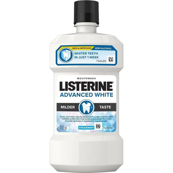 Listerine Advanced White Fluoride Mouthwash 250Ml