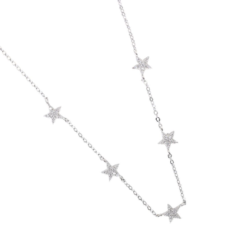 Silver Star Design Necklace