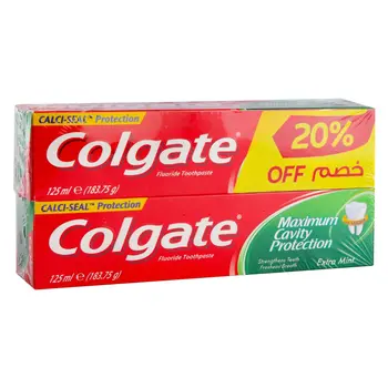 كولجيت معجون اسنان اكسترا نعناع 2  ×  125مل