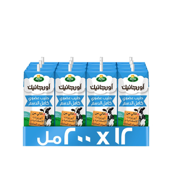 أرلا حليب كامل الدسم عضوي12×200مل