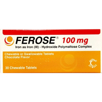 Ferose Chocolate Iron Tablets 30 Count