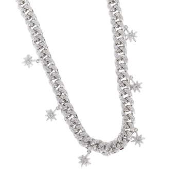 Silver Star Design Necklace
