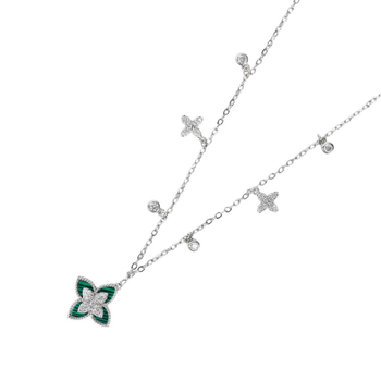 Emerd Silver Necklace 1046